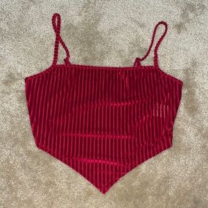 Velvet Ribber Crop Top sz M